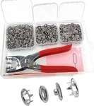 Snap Fasteners Kit 200 Sets, Metal Button With Pliers No Sewin. Fixed Price $26.95.