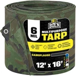 Multi-purpose Large Tarp Waterproof Cover Camo, 12' X 16' Mil Thick Rip. Fixed Price $58.57.