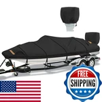 Silivn Boat Cover 14-16 Ft 1200D Waterproof Motor Fits Bass Tracker. Fixed Price $147.11.