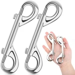 Erkoon Extra Large 4.7 Inch Double Ended Bolt Snaps Hooks 2 Pack, Silver. Fixed Price $16.91.