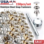 150 Pcs Canvas Snap Stainless Steel Boat Cover Kit Marine Fastener Repair. Fixed Price $17.09.