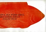 Olympia Sea Food Grill Menu Gaston Ave Dallas Texas 1943 Red Fish Shaped Cover. Fixed Price $94.90.