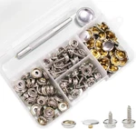 Snaps Kit For Boat Cover, 120PCS Canvas Screws Buttons Tool Marine Grade. Fixed Price $23.93.