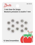Dritz Size 30 Nickel Plated Brass Sew On Snaps For Garment Closures 12 Sets. Fixed Price $8.09.