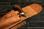 Leather- Cane Best Brown Bag For Walking Stick Storage Case Cover. Fixed Price $90.00.