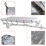 Jon Boat Cover 12FT 56INCH Water Proof Trailerable Fit For Grey 210D. Fixed Price $23.03.