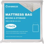 4 Mil Thick Plastic Mattress Bags For Moving Storage Twin Size 2 Pa. Fixed Price $27.73.