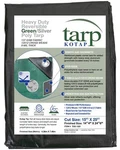 Heavy Duty Green Silver Tarp 15X25 Ft 8 Mil Thick Waterproof Reinforced. Fixed Price $74.09.