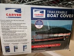 Carver Boat Cover Tst 23 With Tower Cut Outs New Gray. Fixed Price $350.00.