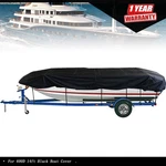 600D 14FT Black Boat Cover Waterproof Heavy-duty Draggable Jon. Fixed Price $34.91.