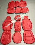 2019 2020 2021 Chevy Silverado Crew Cab Custom Red Leather Seat Covers. Fixed Price $1084.98.