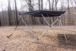 New Black Vortex 3 Bow Bimini Top 6' Long / 67-72" Wide, 46" Tall. Fixed Price $245.99.