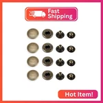 Craftmemore 50 Sets Antique Brass Snap Buttons S-spring Socket Popper Fasteners. Fixed Price $20.23.