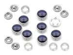 20 Pack 10.5MM Pearl Snap Fasteners For Western Shirts Dark Blue Buttons. Fixed Price $24.50.