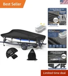 5-PLY 1200D Boat Cover With Storage Bag, Widened Straps For Trailering & Moor.... Fixed Price $164.11.