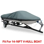 14-16FT 210D Trailerable Cover Waterproof Fishing Speedboat V-shape Gray. Fixed Price $44.34.