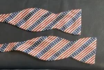 Silk Adjustable Bow Patriotic 4TH July Red White Blue Beau Ties Of Vermont. Fixed Price $17.95.