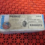 Perko Fig 898 A27854 Nickel Plated Durable Type Fastener Socket (70) Nos. Fixed Price $12.00.