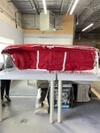 Sea Pro 195 Fish And Ski Red Bimini Top W/ Frame Boot 78 1/2" X 52" Boat. Fixed Price $279.96.