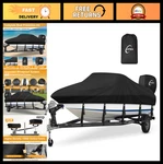 Heavy Duty Waterproof Boat Cover Fits V-hull, Fish & Ski, Pro-style (16'-18.5'. Fixed Price $177.99.