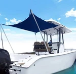 Tebaisea 114X78X66 Blue T-top Boat Canopy Sun Shade Anti Uv Stainless Poles Kit. Fixed Price $159.99.