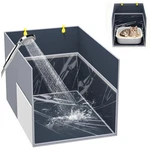 Cat Litter Box Enclosure Splash Guard, Extra Large 27"X22"X17" Foldable Water.... Fixed Price $33.06.