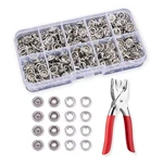 Snaps For FABRIC,400 Pcs Metal Button Kit With Fastener Pliers No Sewing.... Fixed Price $17.09.