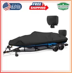 1200D Waterproof Boat Cover Fits 16'-18.5' Bass, V-hull, Tri-hull & Bowrider. Fixed Price $123.96.