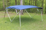 New Vortex Square Tube Frame 4 Bow Pontoon/deck Boat Bimini Top 8' Navy 97-103". Fixed Price $350.00.