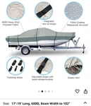 Gearflag Trailerable Heavy Duty Fishing Boat Storage Cover Fits 17-19. Fixed Price $95.00.