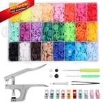 Kamtop Snaps And Pliers Set, 408 Sets T5 Plastic Buttons 24 Silver. Fixed Price $32.19.