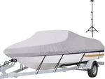 Icover Trailerable Boat With Support Pole,waterproof Tarp Covers,silver. Fixed Price $53.95.