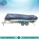 V-hull 210D Gray 17-19FT Waterproof Boat Cover Trailerable Fishing Ski Bass. Fixed Price $27.52.