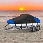 Trailerable Boat Cover Waterproof Heavy Duty Marine Grade Fits V-hull Runabouts. Fixed Price $59.99.
