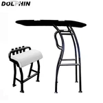 Dolphin PRO2 Boat Top Black Coated Canopy + 40IN Leaning Post 5 Yrs Wty. Fixed Price $2599.00.