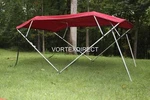 New Vortex Burgundy Bow Pontoon/deck Boat Bimini Top 8' Long 79-84" Wide. Fixed Price $255.99.