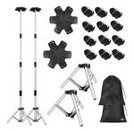 Double Set Tall Boat Cover Support Pole With Metal Tripod Base Fits 27-71". Fixed Price $80.00.