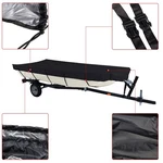 14FT 210D Boat Cover Black For Jon Beam Width Up To 70INCH Waterproof. Fixed Price $21.36.