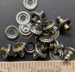 5 Pk Set Lift The Dot Eyelet Stud & Backer Plate Washer Nickel /brass. Fixed Price $13.23.