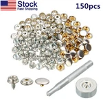 150PCS Stainless Steel Boat Marine Canvas Fabric Snap Cover Button & Socket Kit. Fixed Price $15.98.