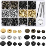 120 Set Leather Fasteners Kit, 12.5MM Metal Button Snaps Press Studs With 4. Fixed Price $18.89.