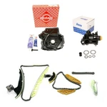 Timing Chain Kit With Housing Cover + Wapu For Audi 1.8 2.0 Tfsi 06H109158H. Fixed Price $513.56.