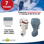 Oceansouth Outboard Storage Full Cover For Evinrdue V4 1.7L 25" Leg. Fixed Price $126.43.