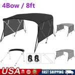 4 Bow 8FT Bimini Top Boat Cover Heavy Duty Canopy With Rear Poles Frame. Fixed Price $169.99.
