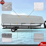 21-24FT Pontoon Boat Cover Trailerable Waterproof Blue Grey. Fixed Price $33.19.