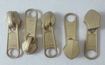 Lot Of 5: Size Ykk Slider Pull Non-locking Brass #8C For Nylon Coil Zipper. Fixed Price $5.29.