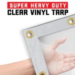 Heavy Duty Waterproof Clear With Grommets Transparent Pvc Vinyl Tarpaulin. Fixed Price $149.95.