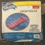 New Wham-o Splash Orange Pocket Lounge Swimming Pool Tube /float 74 Inch Long. Fixed Price $25.04.