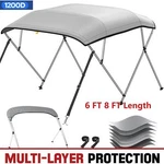 Premium 4 Seasons 1200D Bimini Top Boat Cover 3 Bow 6 Ft 8 With Poles. Fixed Price $176.39.