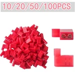 90 Degree Nylon Flag Spade Terminals Female Insulated Crimp 22-18AWG Connectors. Fixed Price $7.99.